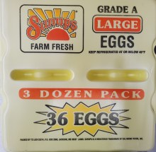 LARGE EGGS 36 PK GRADE A